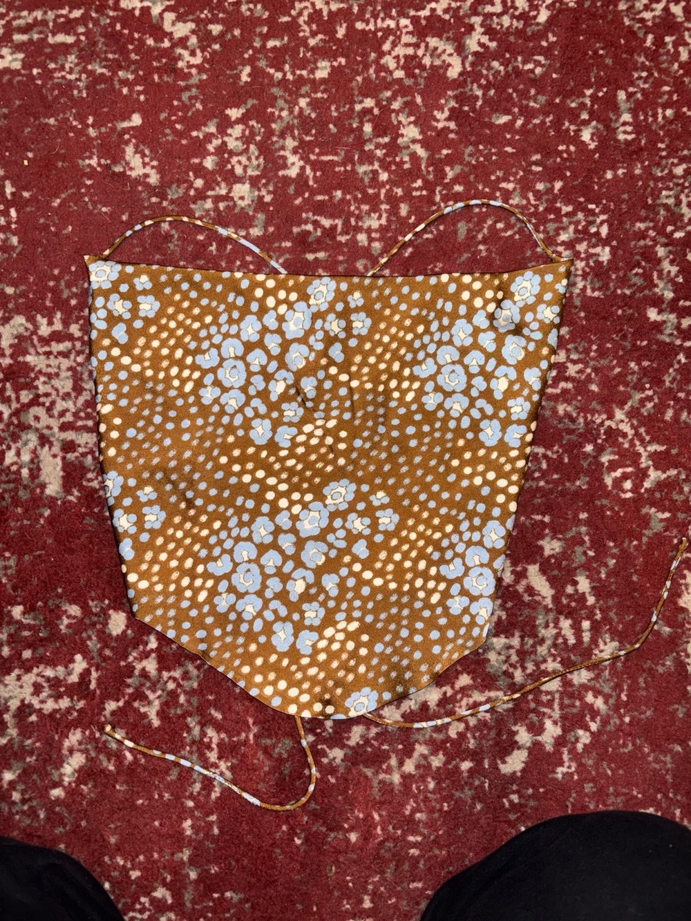 re:named Floral Print Spaghetti Strap bandana style tie top
